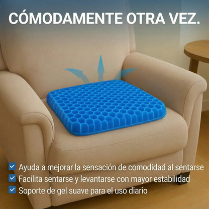 ErgoGel™ Cojín Ortopédico de Gel [Confort para la Columna y el Cóccix]